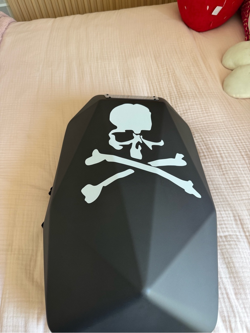 Mastermind Japan Black Hardcase Backpack with White Skull. In box